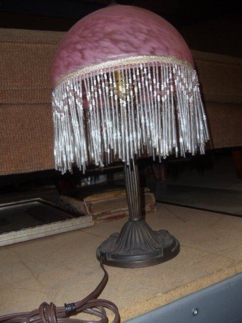 Tablelamp Glass Bead Fringe Psw, Glass Bead Table Lamp