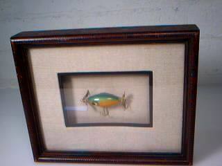 Shadowbox: With Fishing Lure On Linen  • Psw