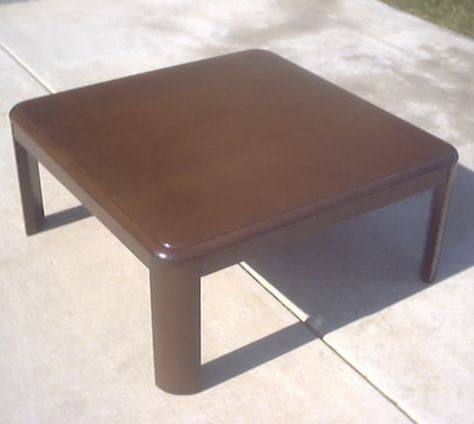 Coffee Table Beveled Edge Rounded, Coffee Table With Curved Edges